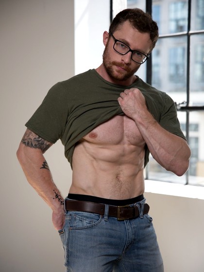 Gay couple Markie More & Nathan Styles have anal sex after blowing each other