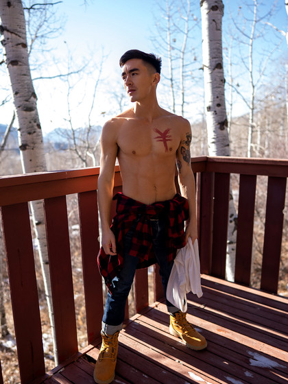 Gay hunks Cody Seiya & Josh enjoy hot doggystyle anal sex outdoors