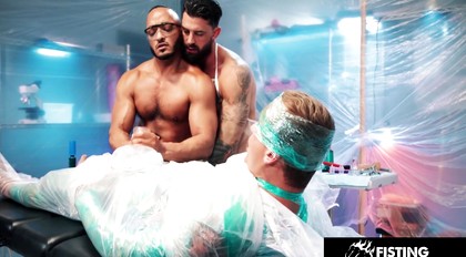 Isaac X Bound & Teased by two Muscle Hunks