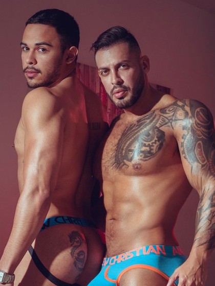 Hot latino muscle studs Apolo Sanchez and Viktor Rom fucking