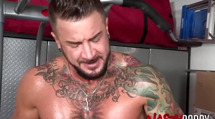 Tattooed Dolf Dietrich and Michael Roman Bareback