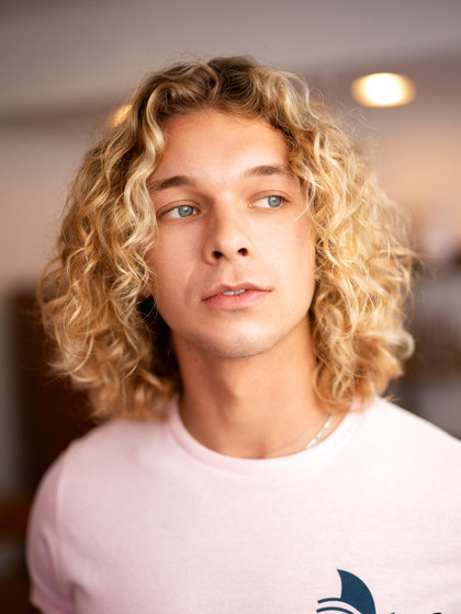 Hot blonde athlete gay boy Shawn Brooks plays with dick and balls